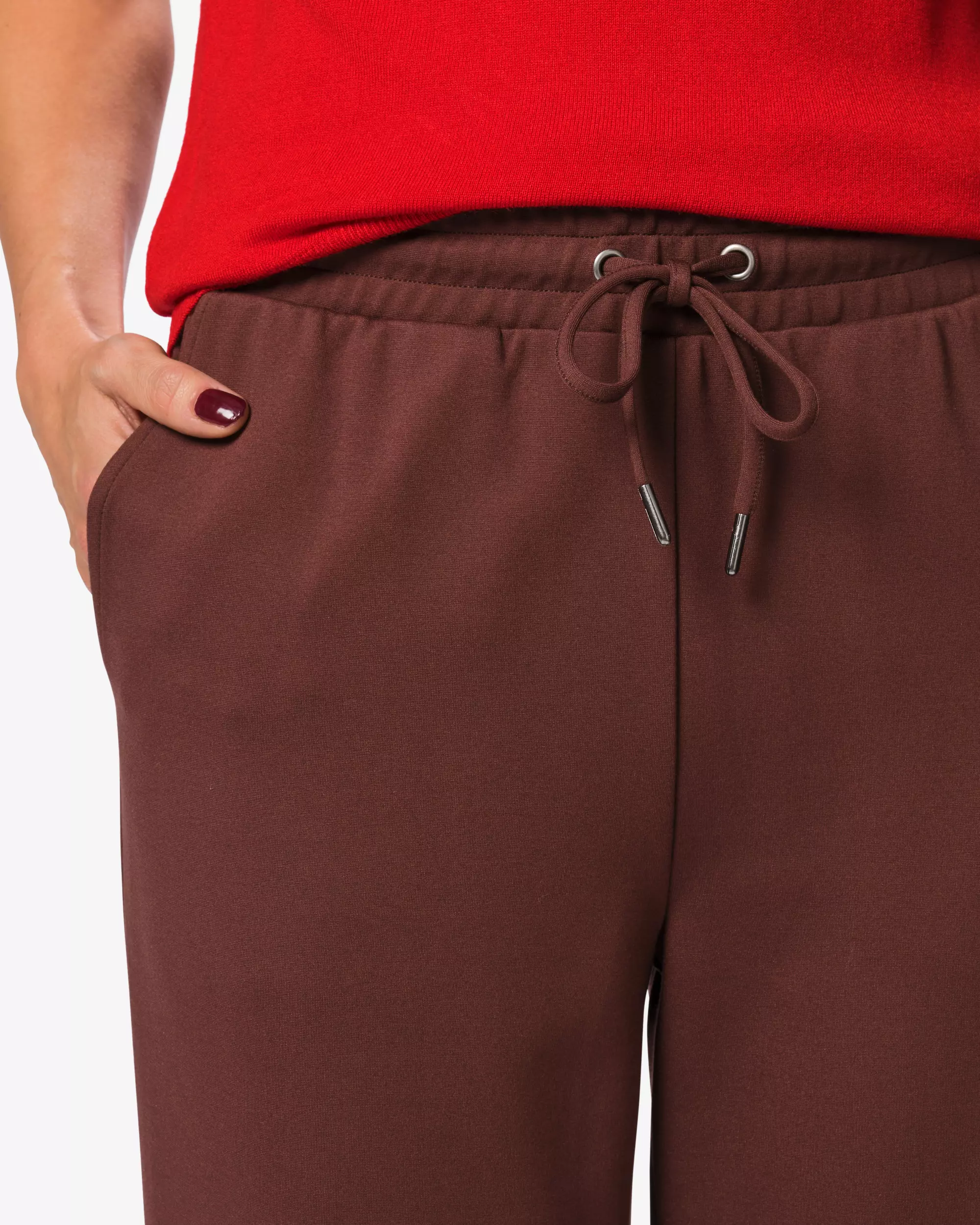 pantalon femme coupe large jersey