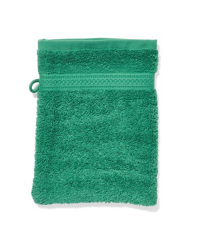 gant de toilette 16x21cm qualit&eacute; &eacute;paisse vert moyen - 5282868 - HEMA