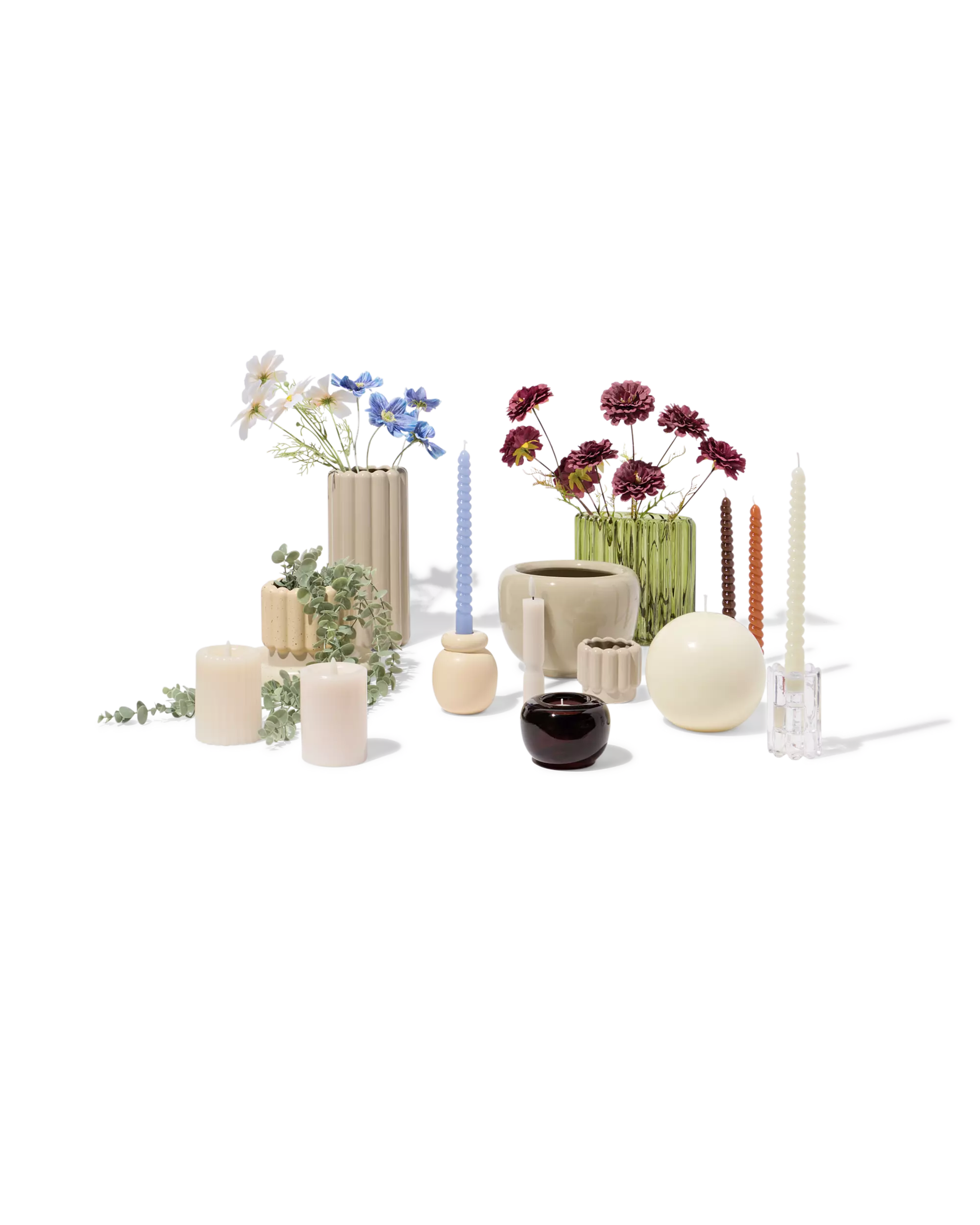 vase ⌀8x20cm verre ovale vert