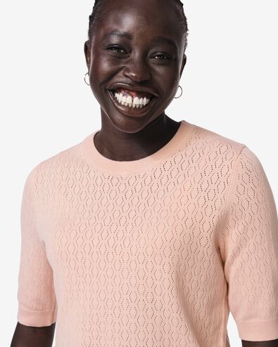 Damenpullover, strukturiert rosa rosa - 36212930PINK - HEMA