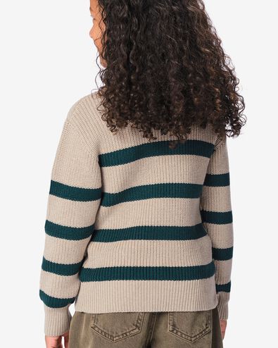 pull enfant tricot&eacute; &agrave; rayures sable sable - 30731527SAND - HEMA