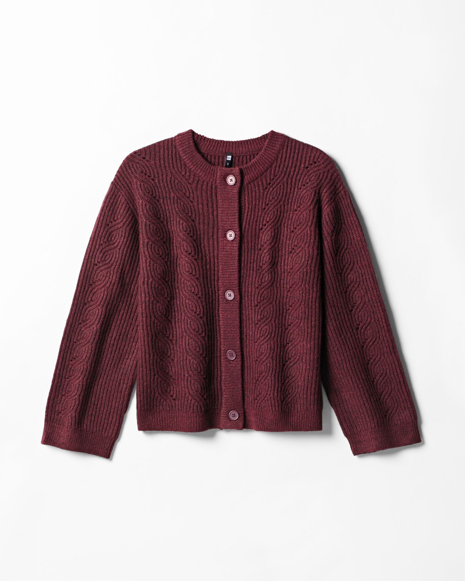 damesvest Fyra kabel  bordeauxrood bordeauxrood - 36214910BURGUNDYRED - HEMA