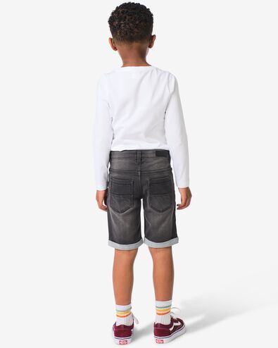 kindershort jogdenim zwart - 30732510BLACK - HEMA