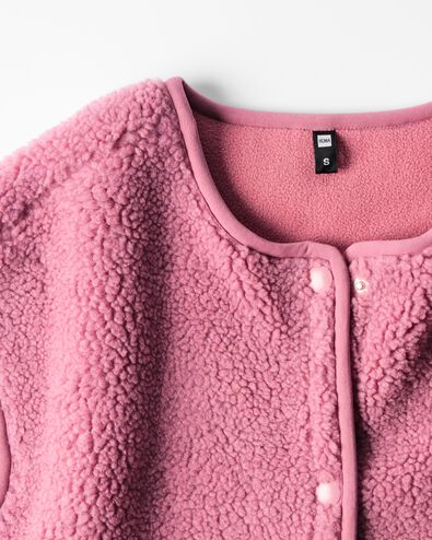 damesvest teddy  roze roze - 36215280PINK - HEMA