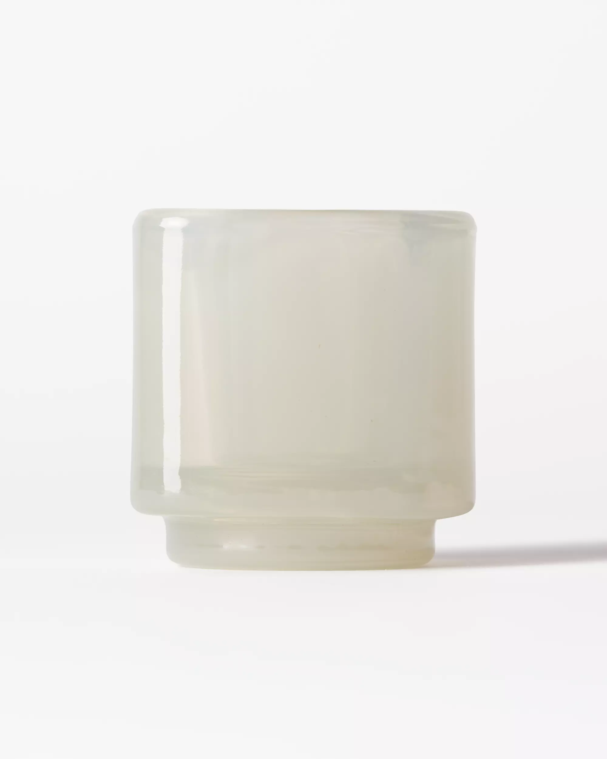 theelichthouder ⌀7x7cm Kub glas wit