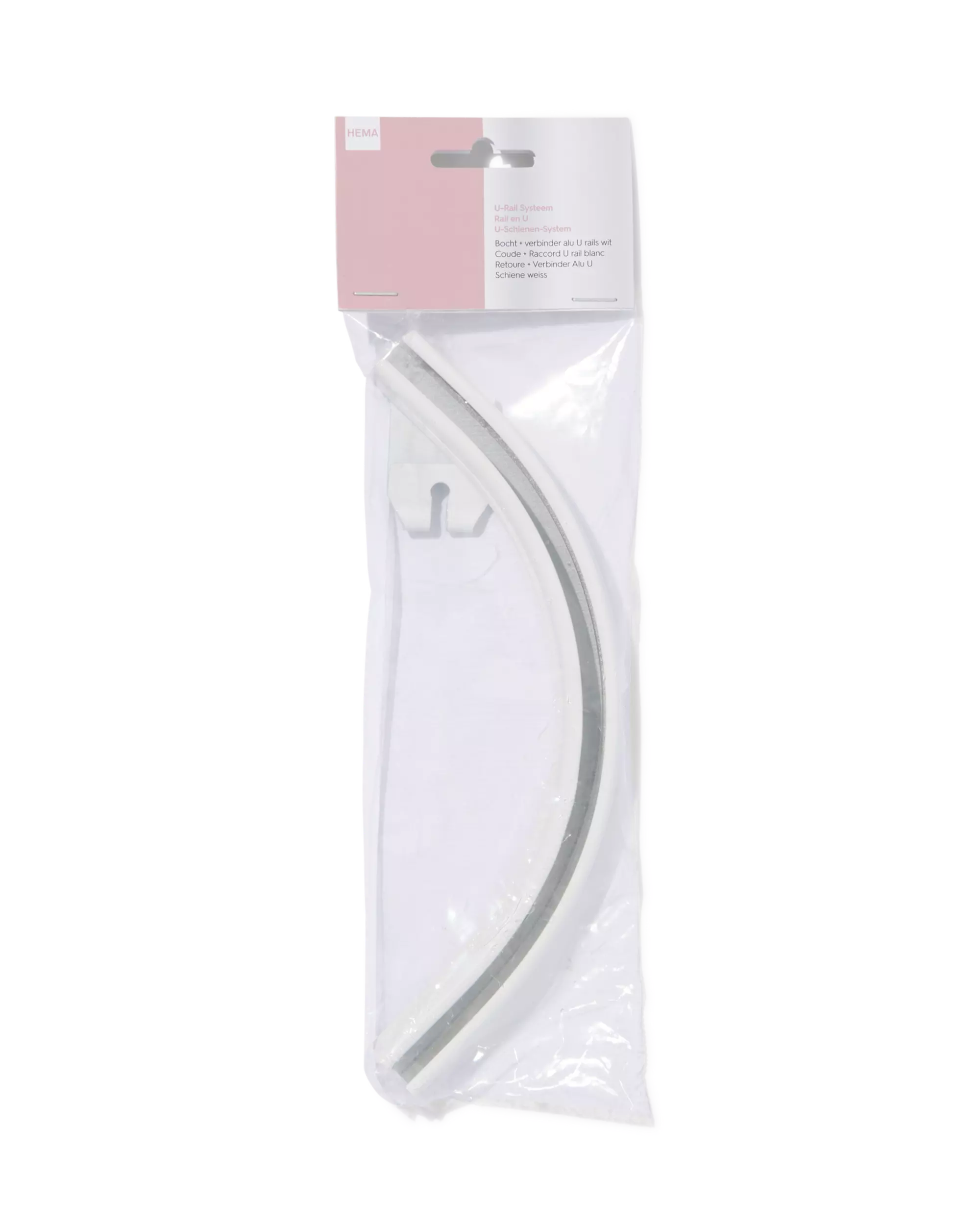 connecteur de rail avec coude blanc