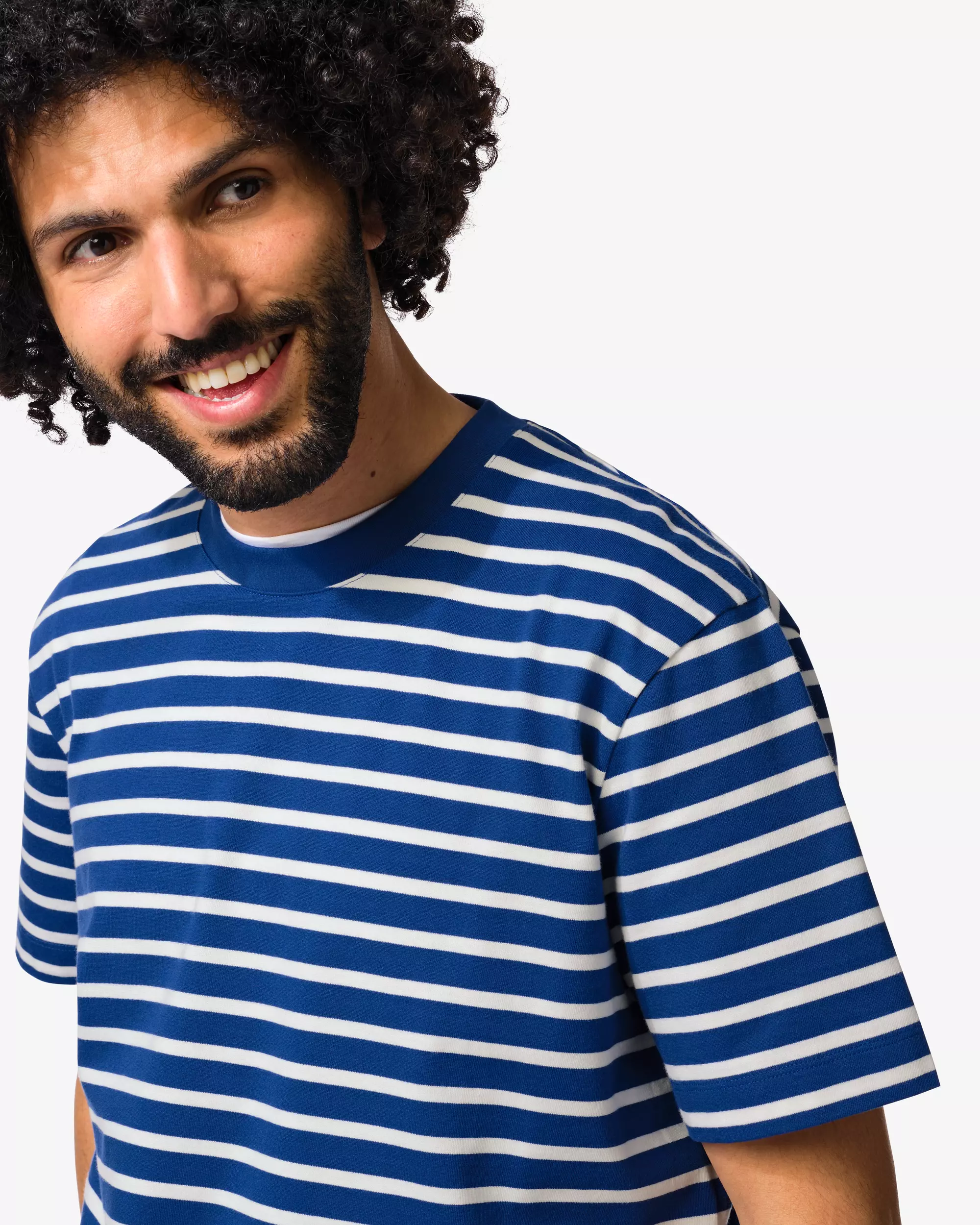 Herren-T-Shirt Relaxed Fit gestreift