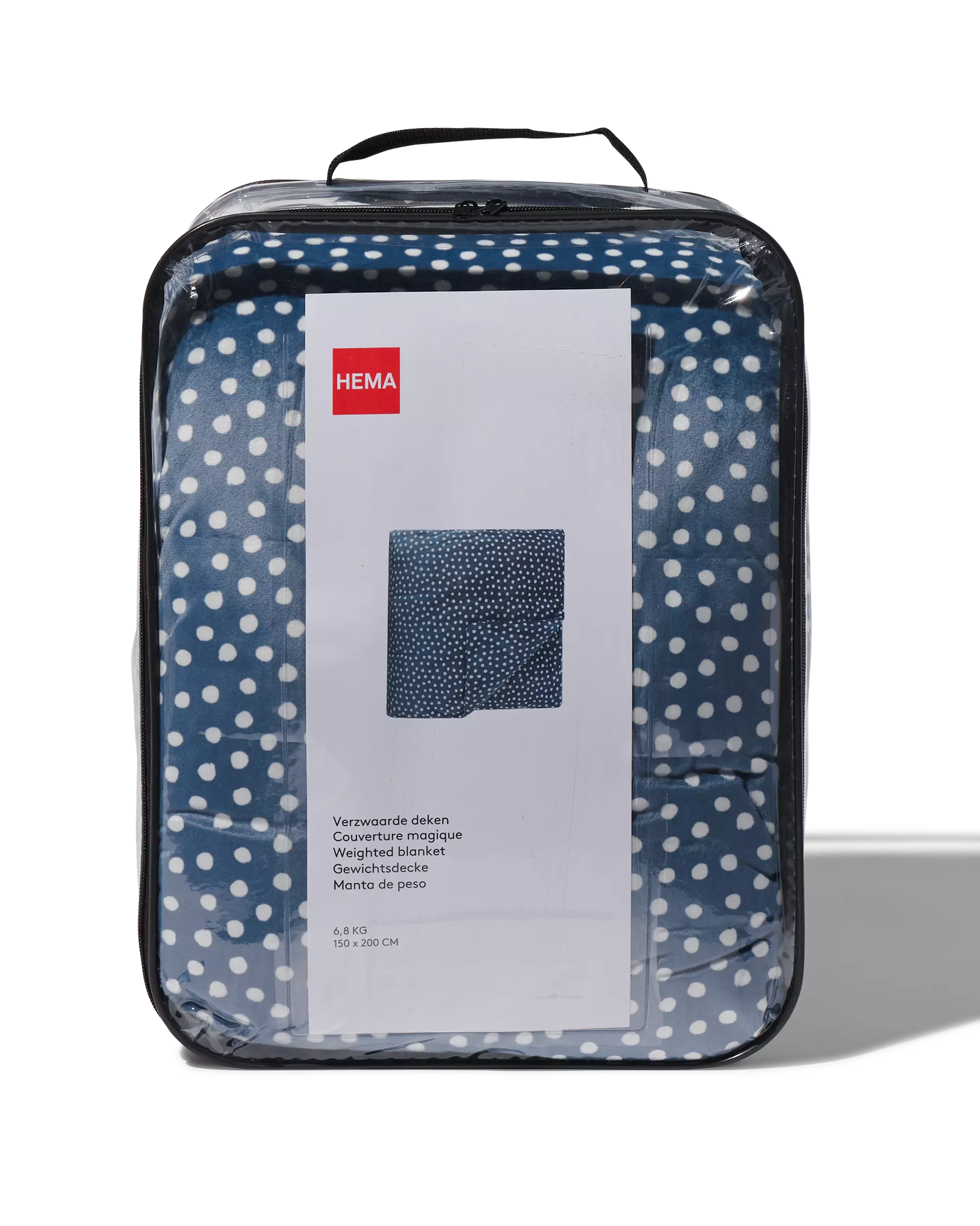 couverture lestée 200x150 6,8kg bleu