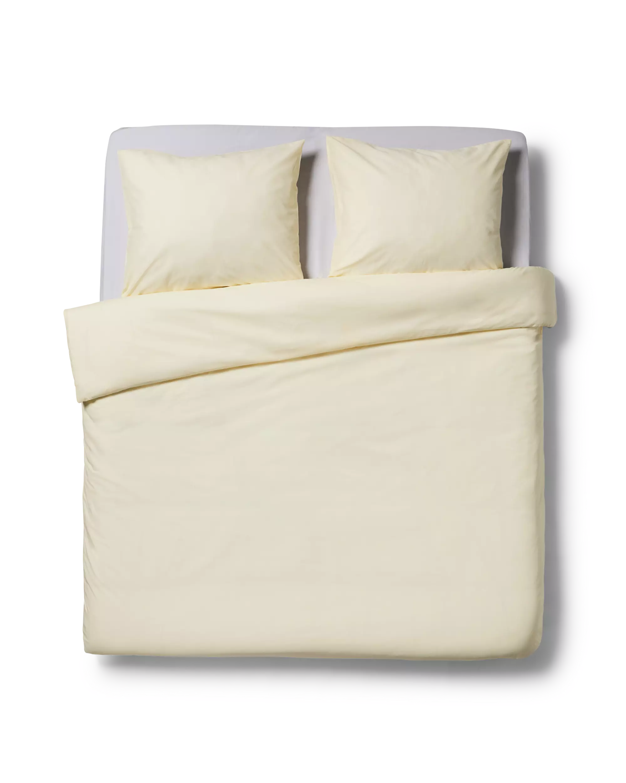housse de couette 200x200/220 cm coton doux jaune pastel