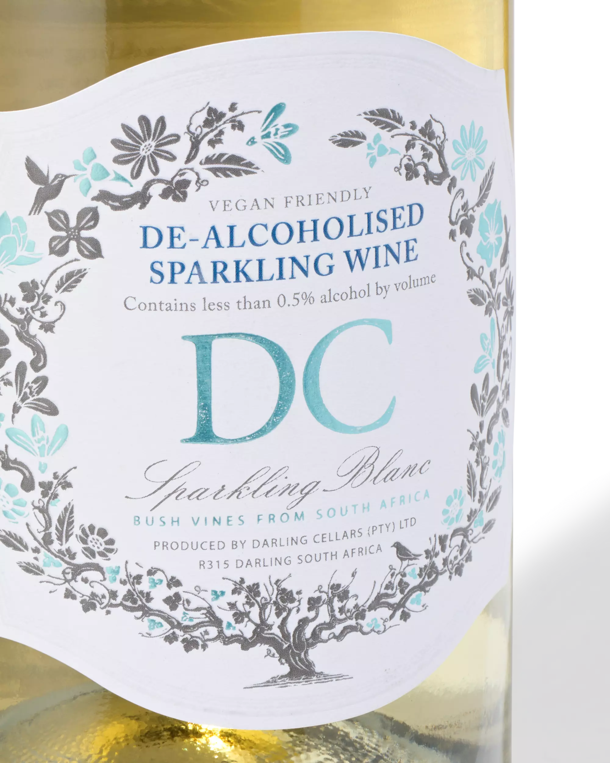 Sauvignon blanc pétillant sans alcool Darling Cellars 75cl
