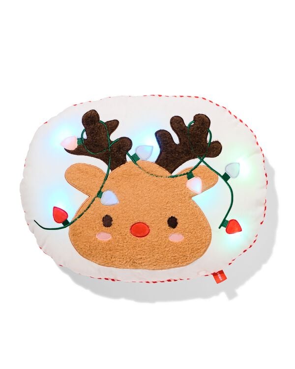 coussin 18 x 50 x 40 cm renne avec lumi&egrave;res - 25102167 - HEMA