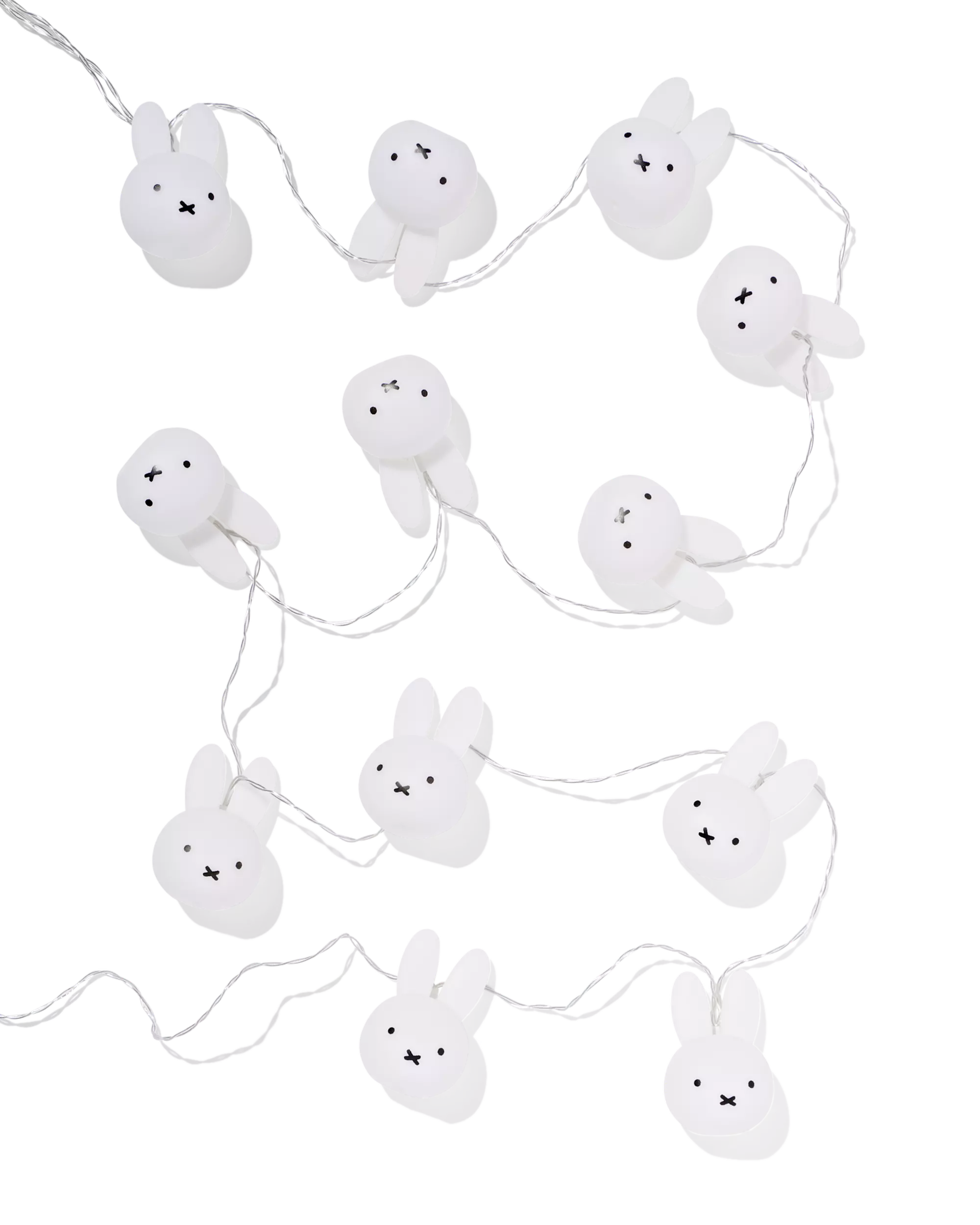 Miffy Lichterkette, 2,8 m, mit 12 Köpfen, Warmweiß für Innenräume