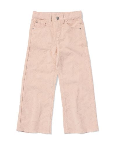 kinderbroek wijde fit corduroy bloemen roze roze - 30867607PINK - HEMA