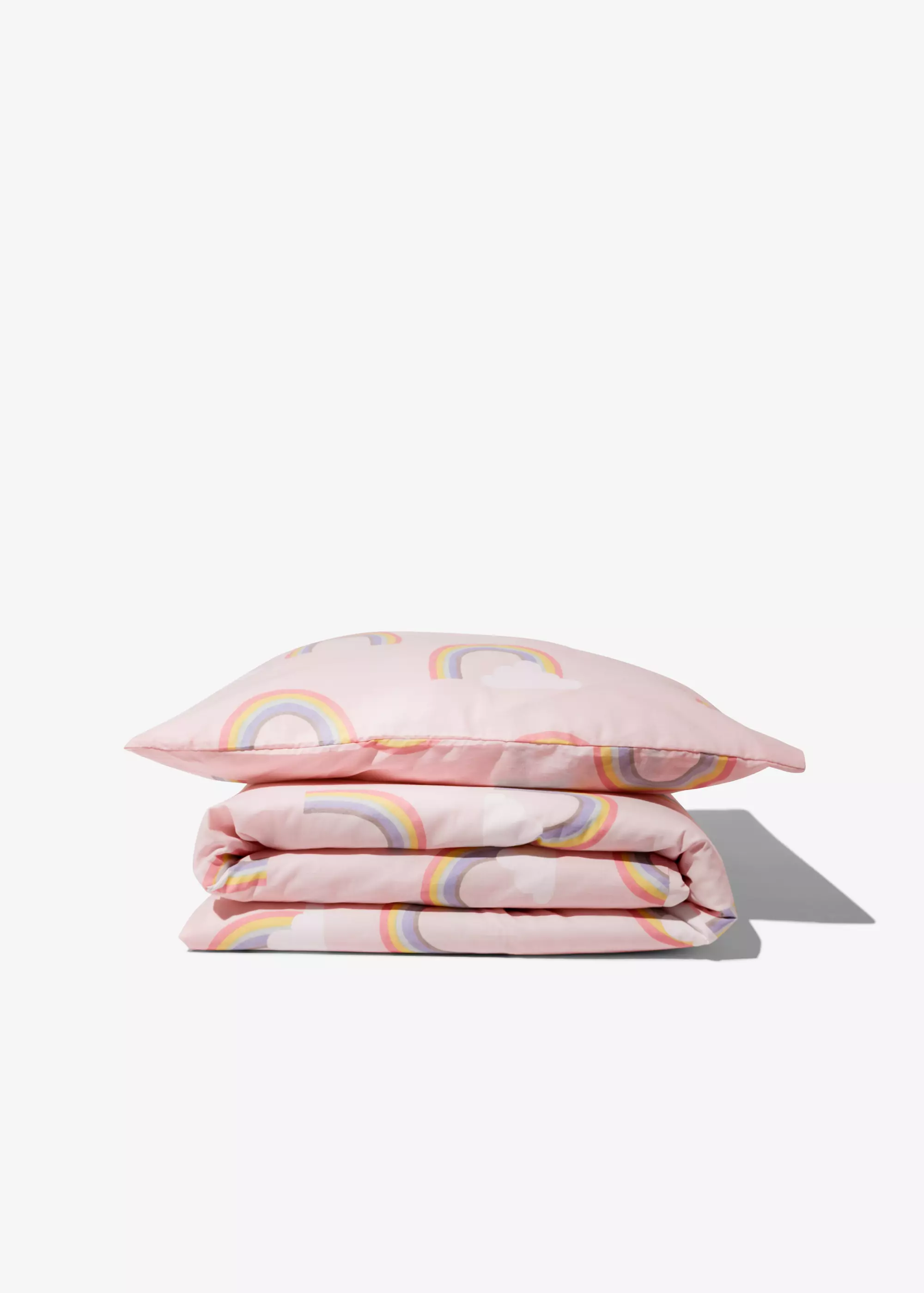 Kleinkind-Bettbezug 120 × 150 cm weiche Baumwolle Regenbogen