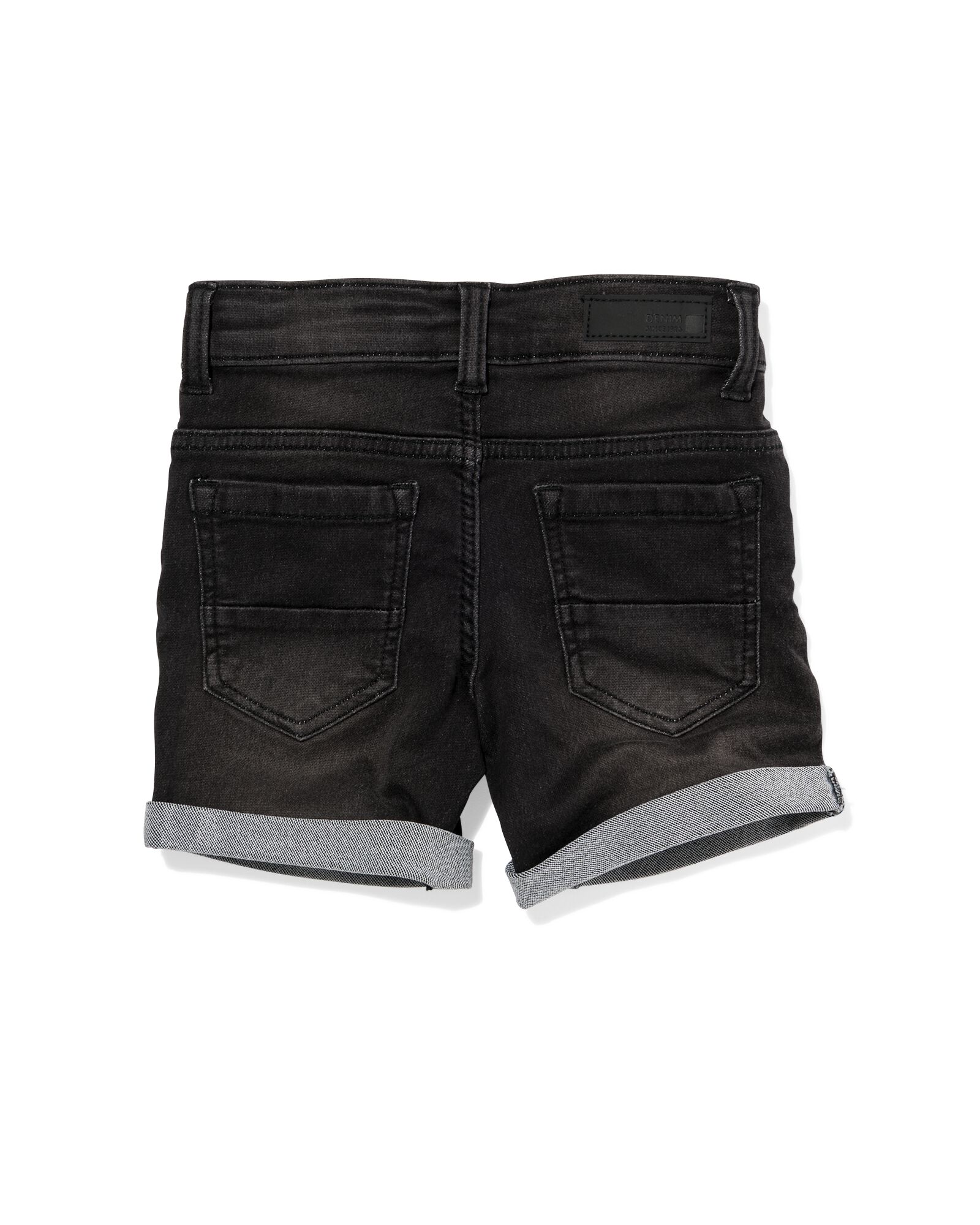 kindershort jogdenim zwart - 30732510BLACK - HEMA