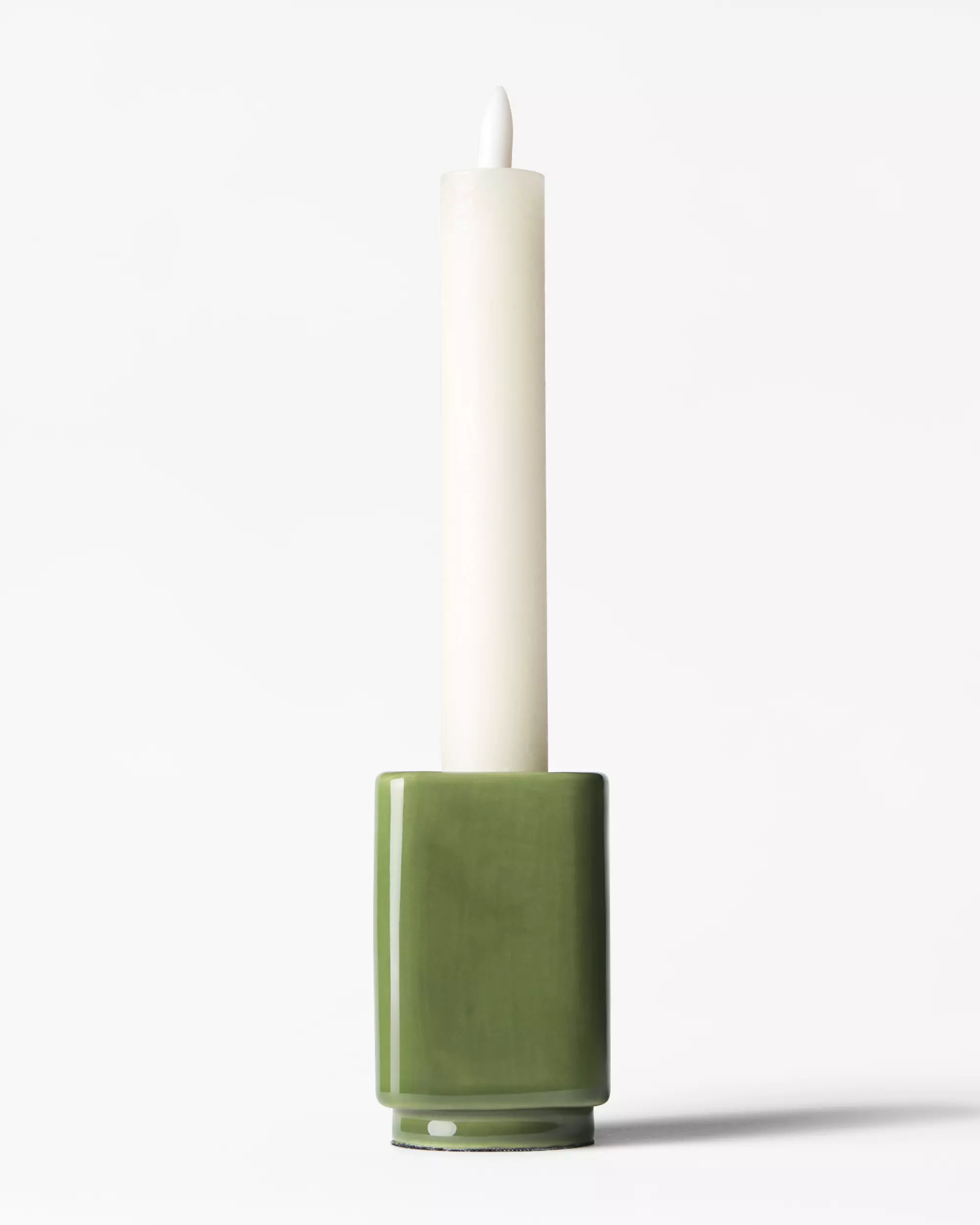 bougie longue LED ⌀2,5 x 18,4 cm rustique ivoire