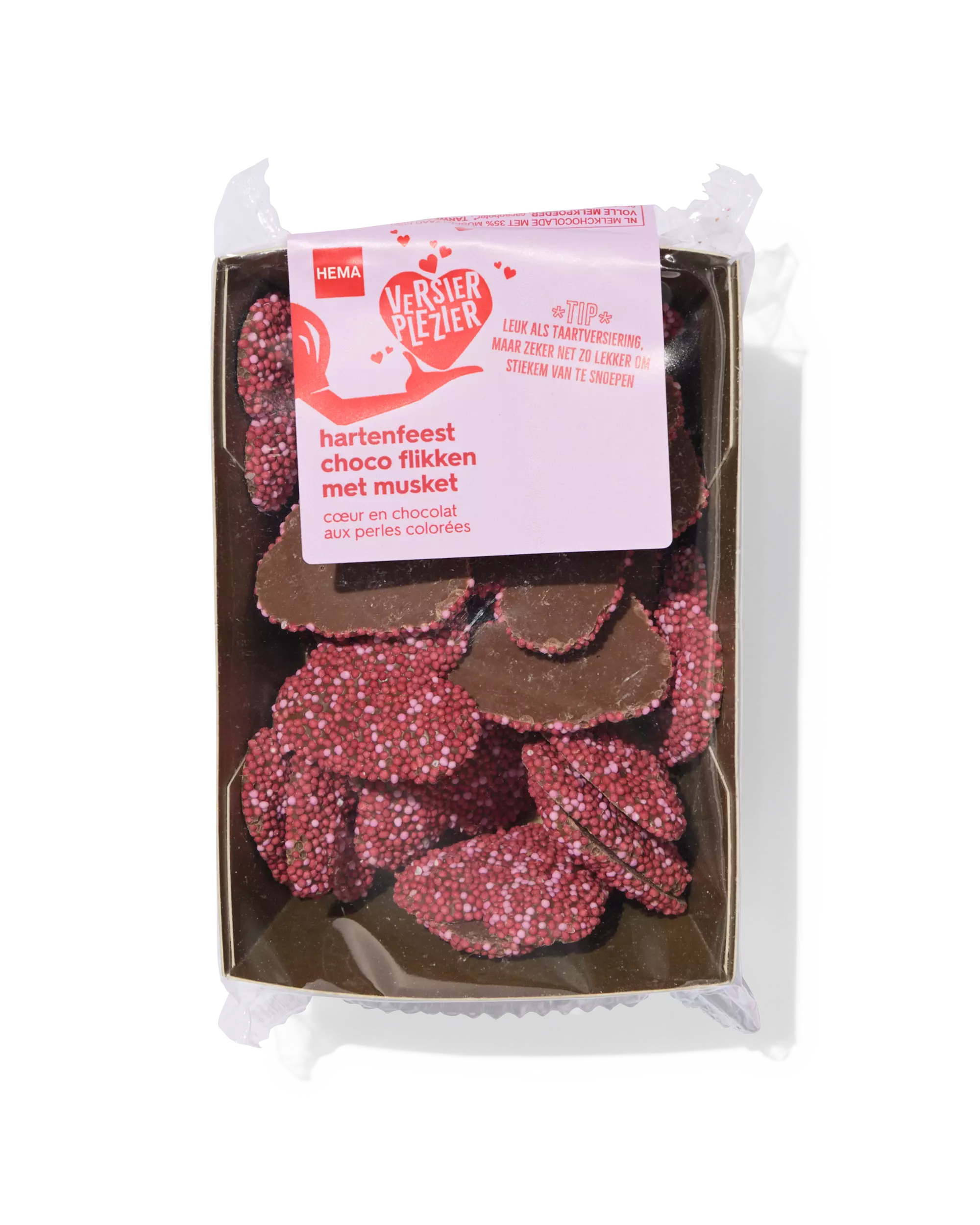 décoration pour gâteau - pastilles choco coeurs avec perles de sucre 150g