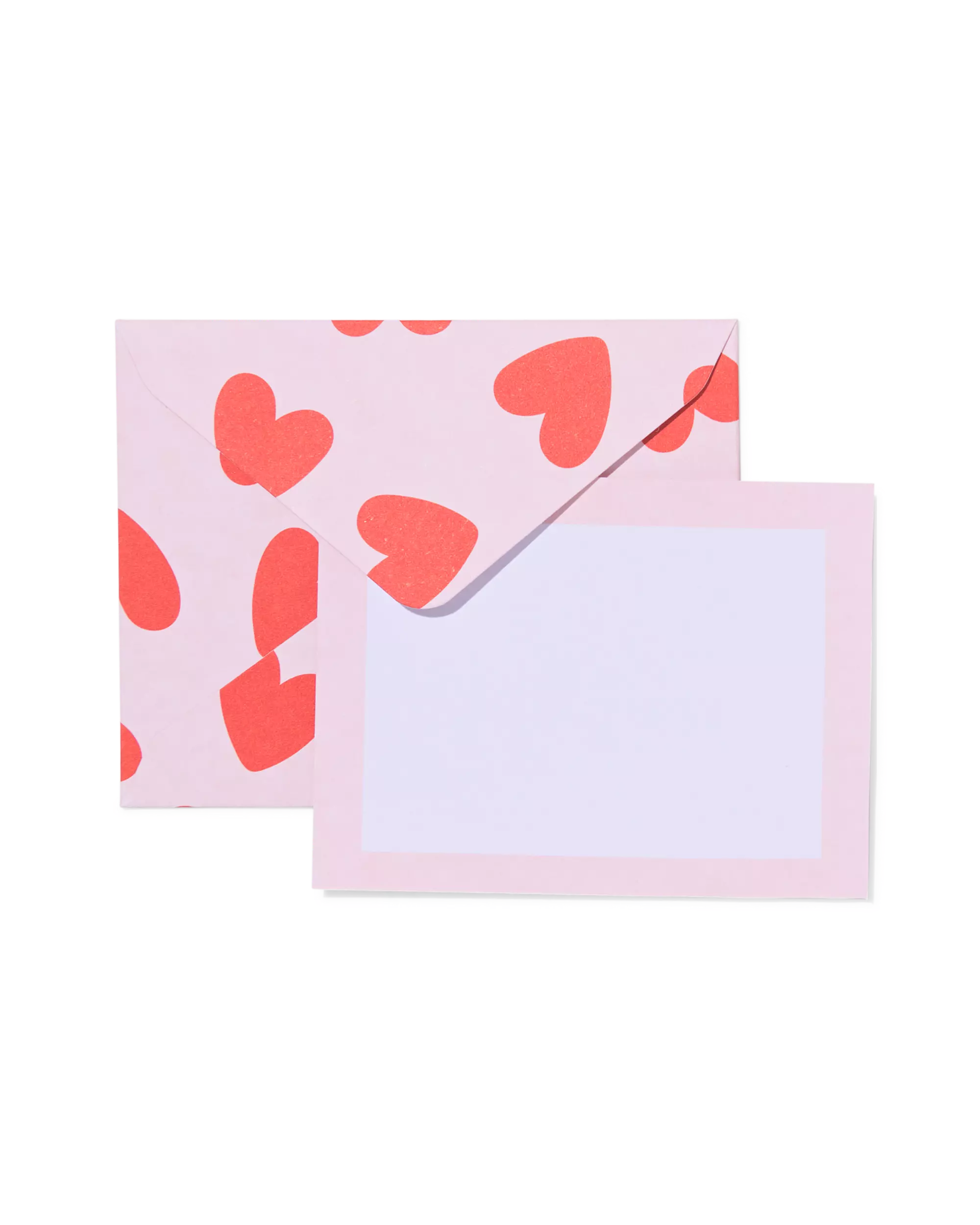 cadeau-envelop set hartjes - 6 stuks