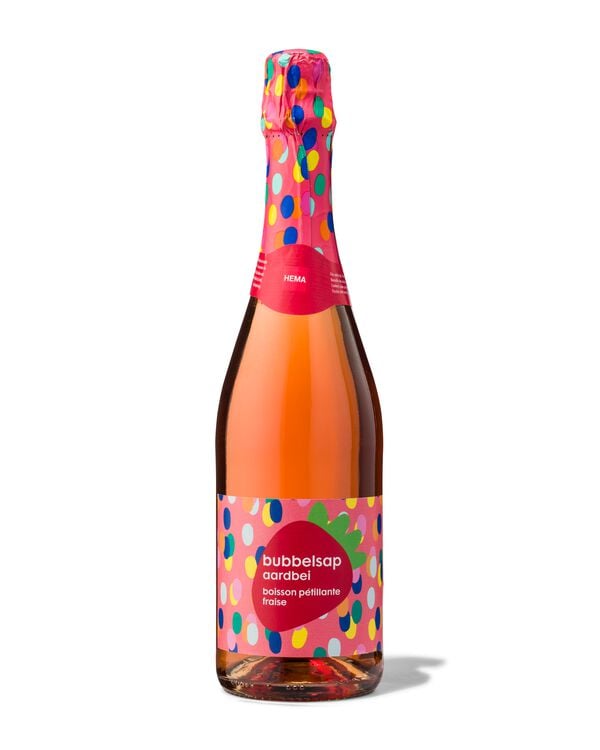 bubbelsap aardbei 0.75L - 10200050 - HEMA