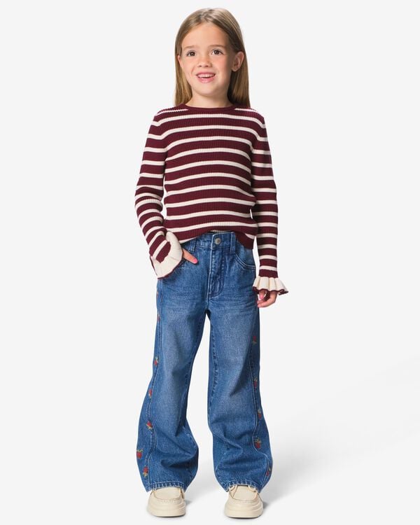 jean enfant coupe large radis bleu moyen bleu moyen - 30879131MIDBLUE - HEMA