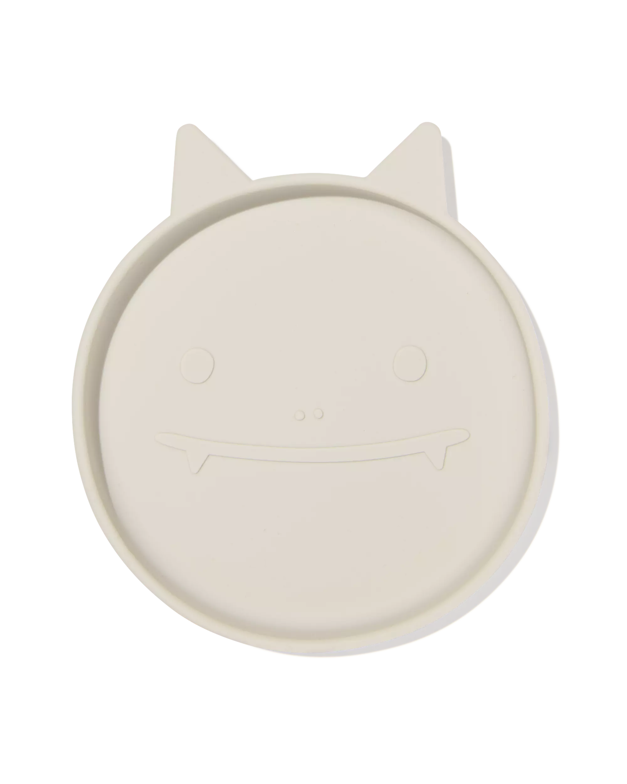 kinderbordje Ø16cm monster siliconen beige