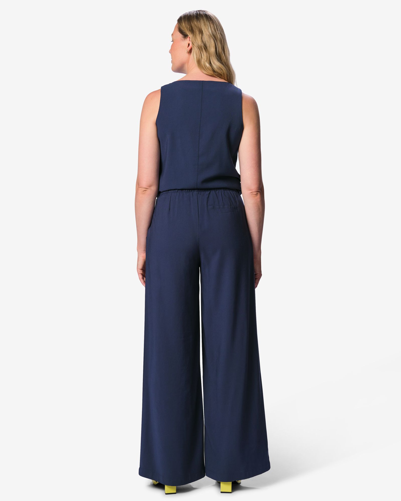 damesbroek Sarie wide fit donkerblauw donkerblauw - 36212550DARKBLUE - HEMA