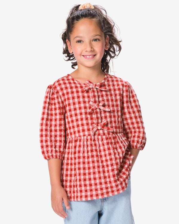 chemisier enfant carreaux rose rose - 30873752PINK - HEMA