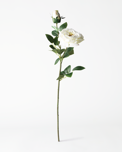 rose artificielle 55 cm blanche
