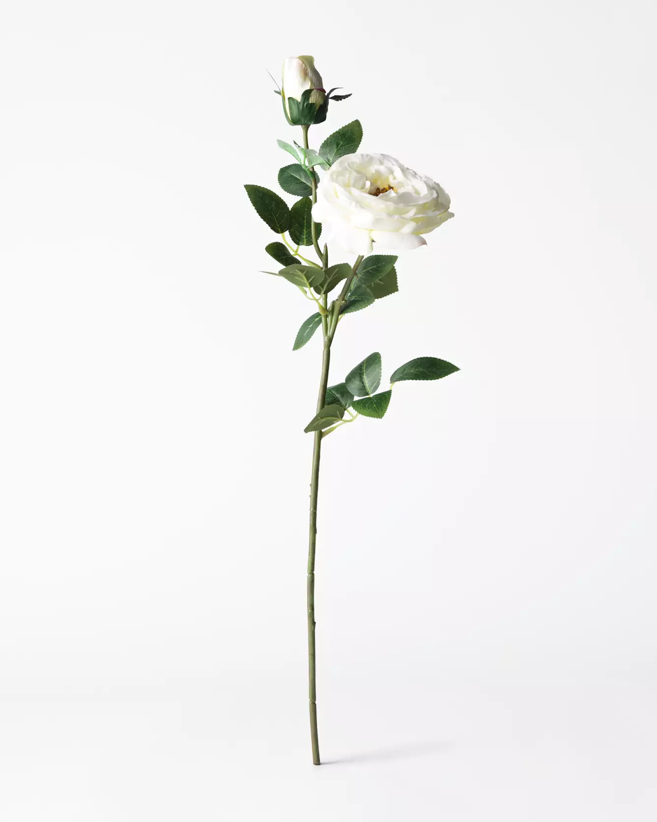 rose artificielle 55 cm blanche