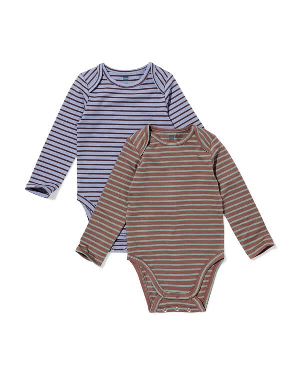 body b&eacute;b&eacute; c&ocirc;tel&eacute; ray&eacute; - 2 pi&egrave;ces marron marron - 33309960BROWN - HEMA
