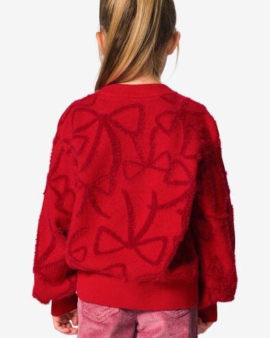 pull enfant grosse maille n&oelig;uds rouge rouge - 30898007RED - HEMA