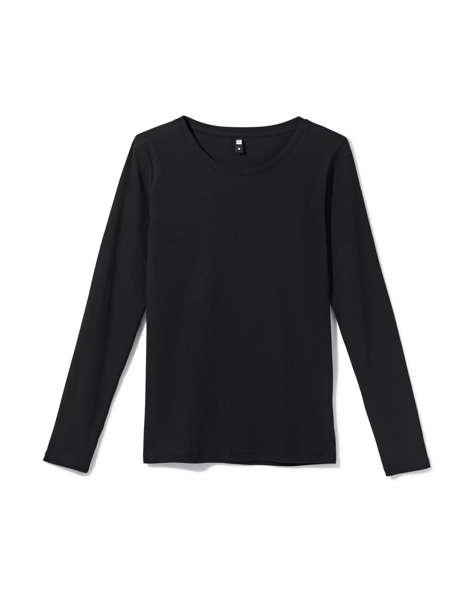 dames T-shirt rib katoen