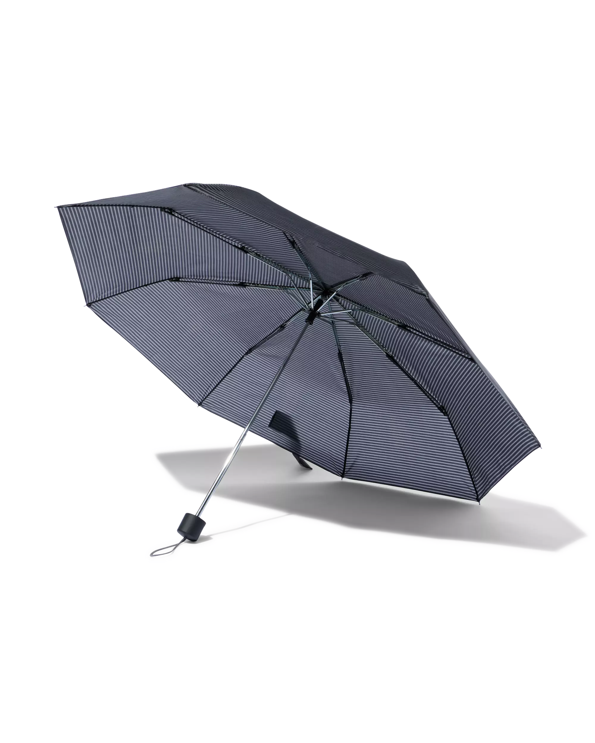 parapluie pliant gris à rayures