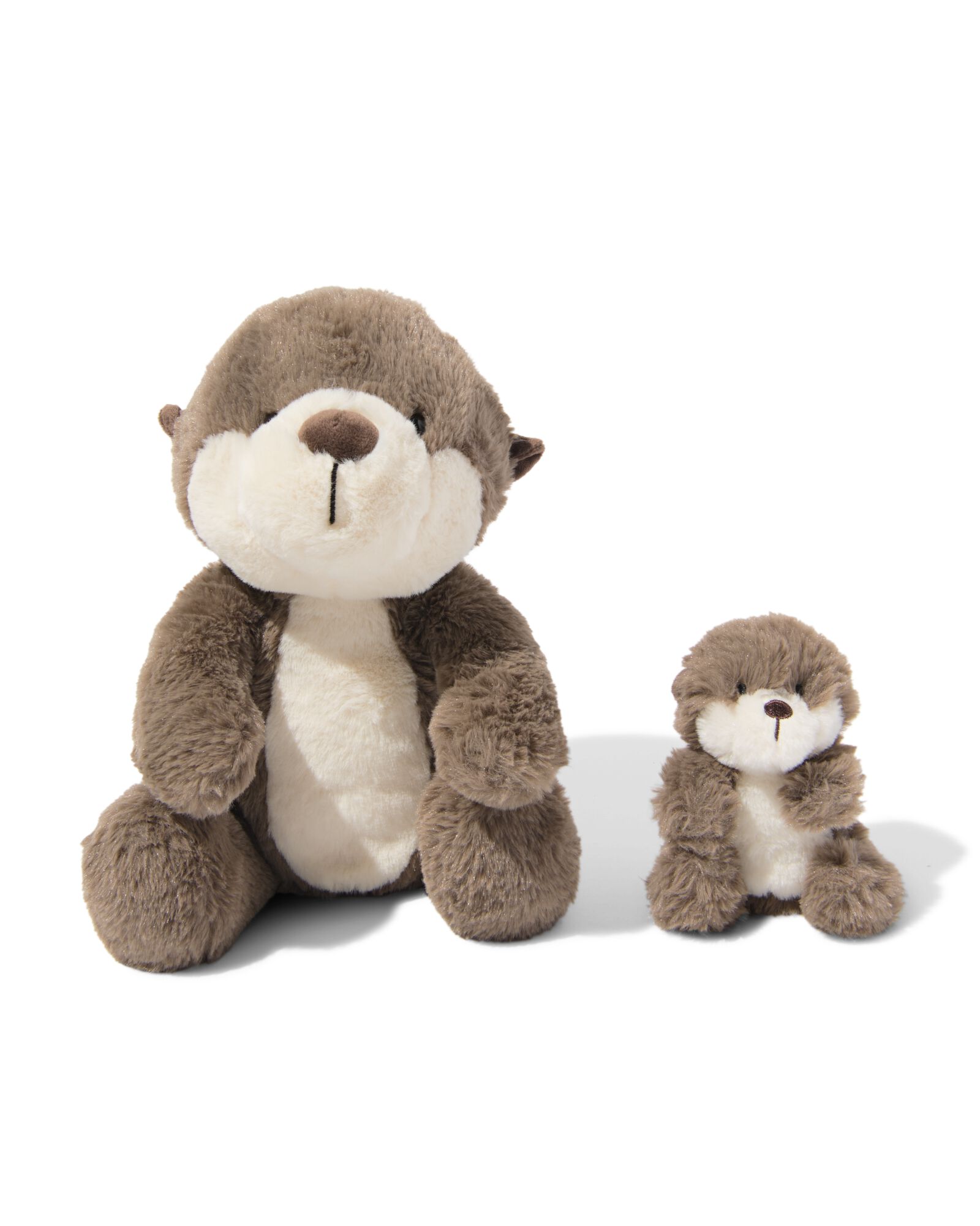 loutre en peluche avec b&eacute;b&eacute; 30cm - 15130465 - HEMA