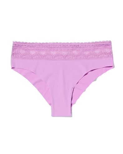 dames brazilian micro met kanten tailleband paars paars - 19602675PURPLE - HEMA