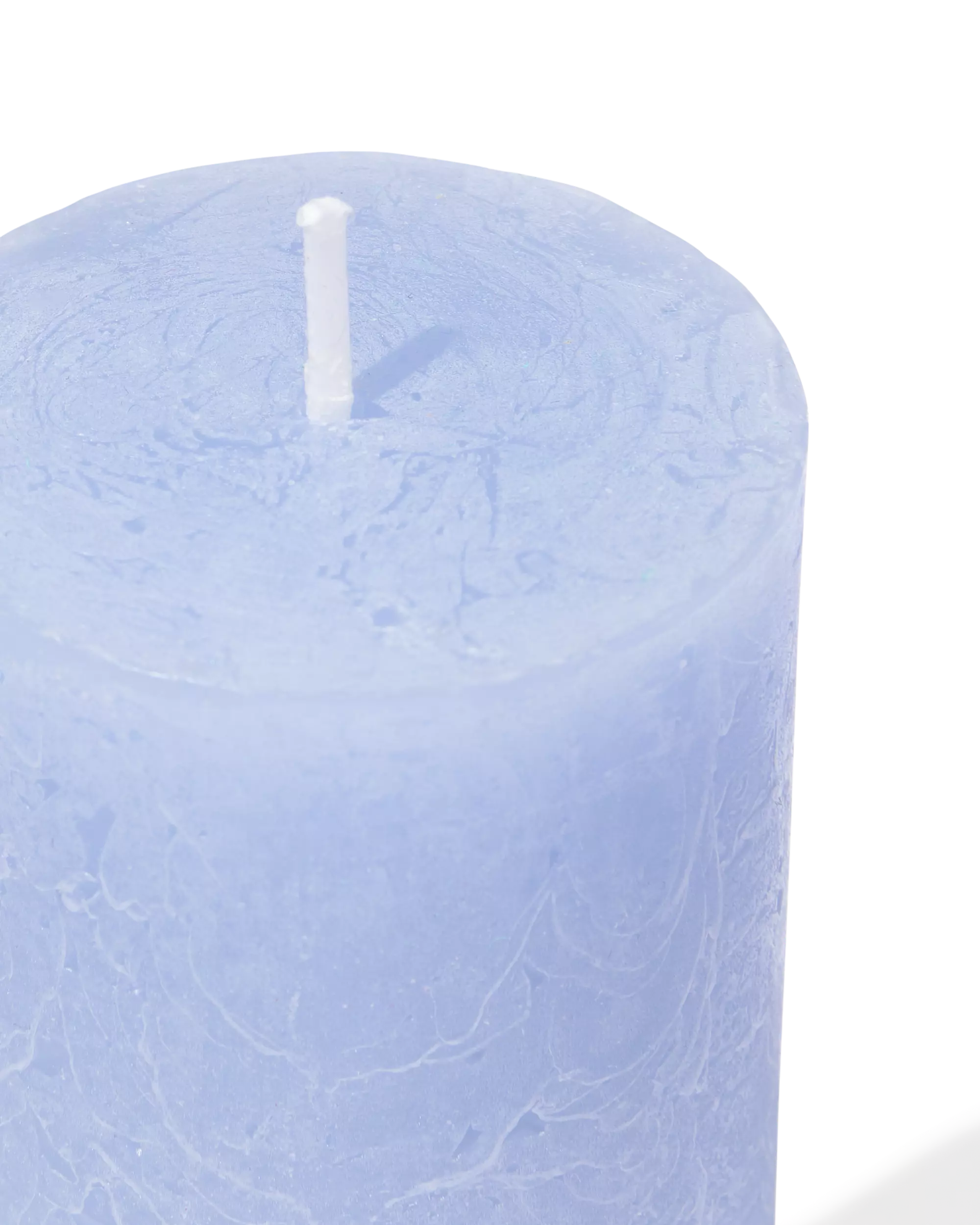 bougie rustique Ø5x11 cm bleu clair