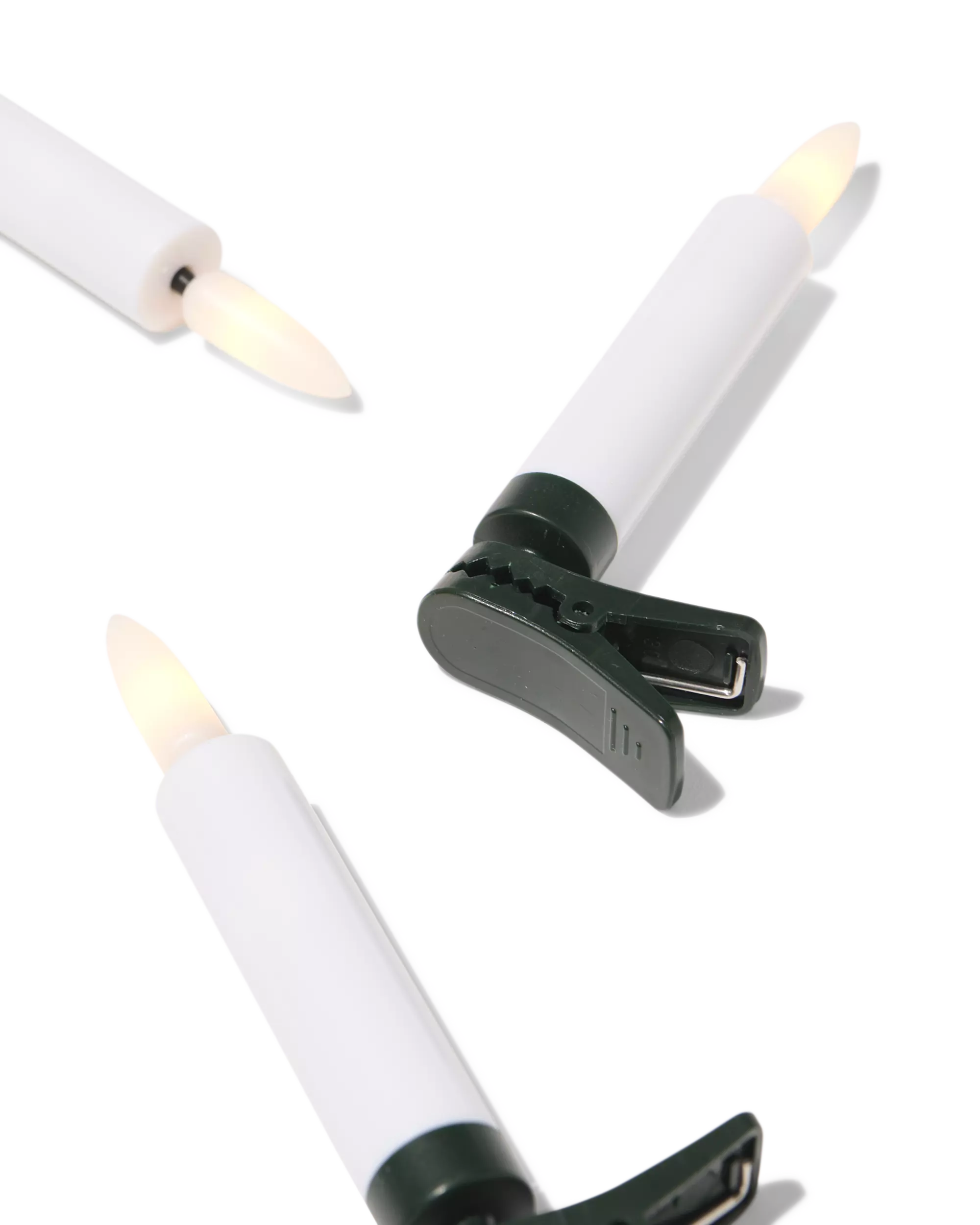 guirlande lumineuse avec 10 bougies led à pince pour l'intérieur