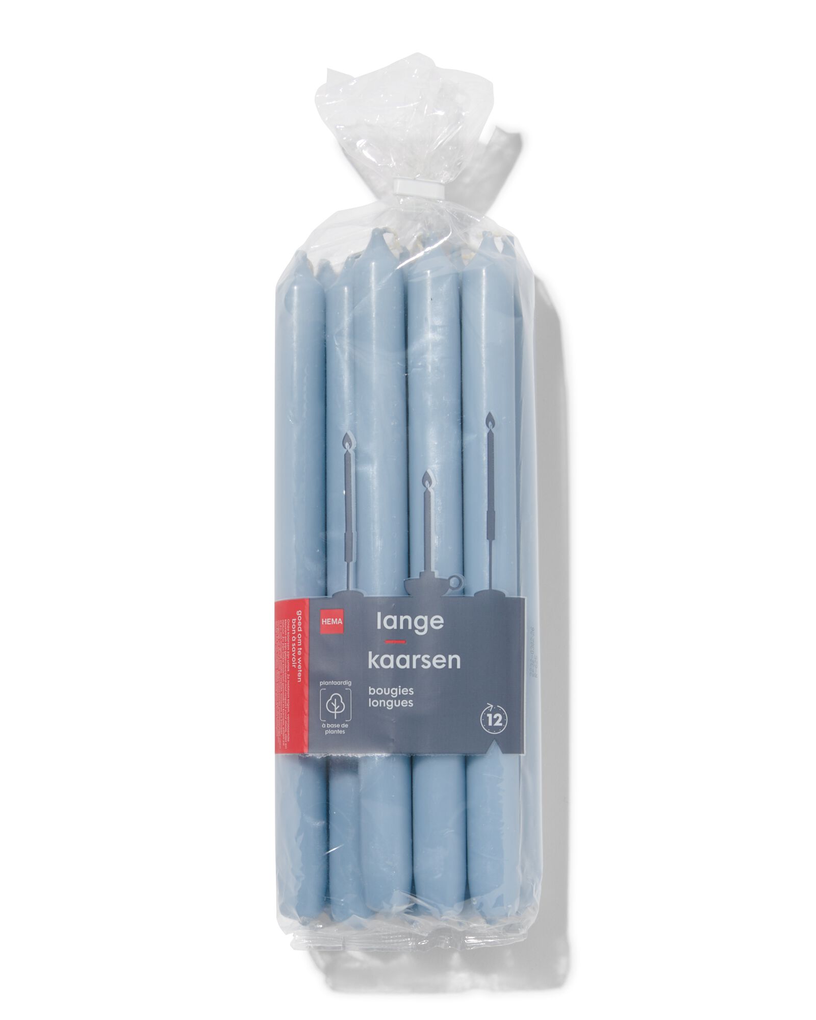 12 bougies longues &Oslash;2.2x29 bleu clair&nbsp; bleu clair 2,2 x 29 - 13502906 - HEMA