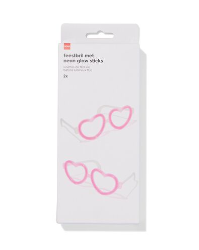 feestbril met neon glow sticks - 2 stuks - 14280395 - HEMA