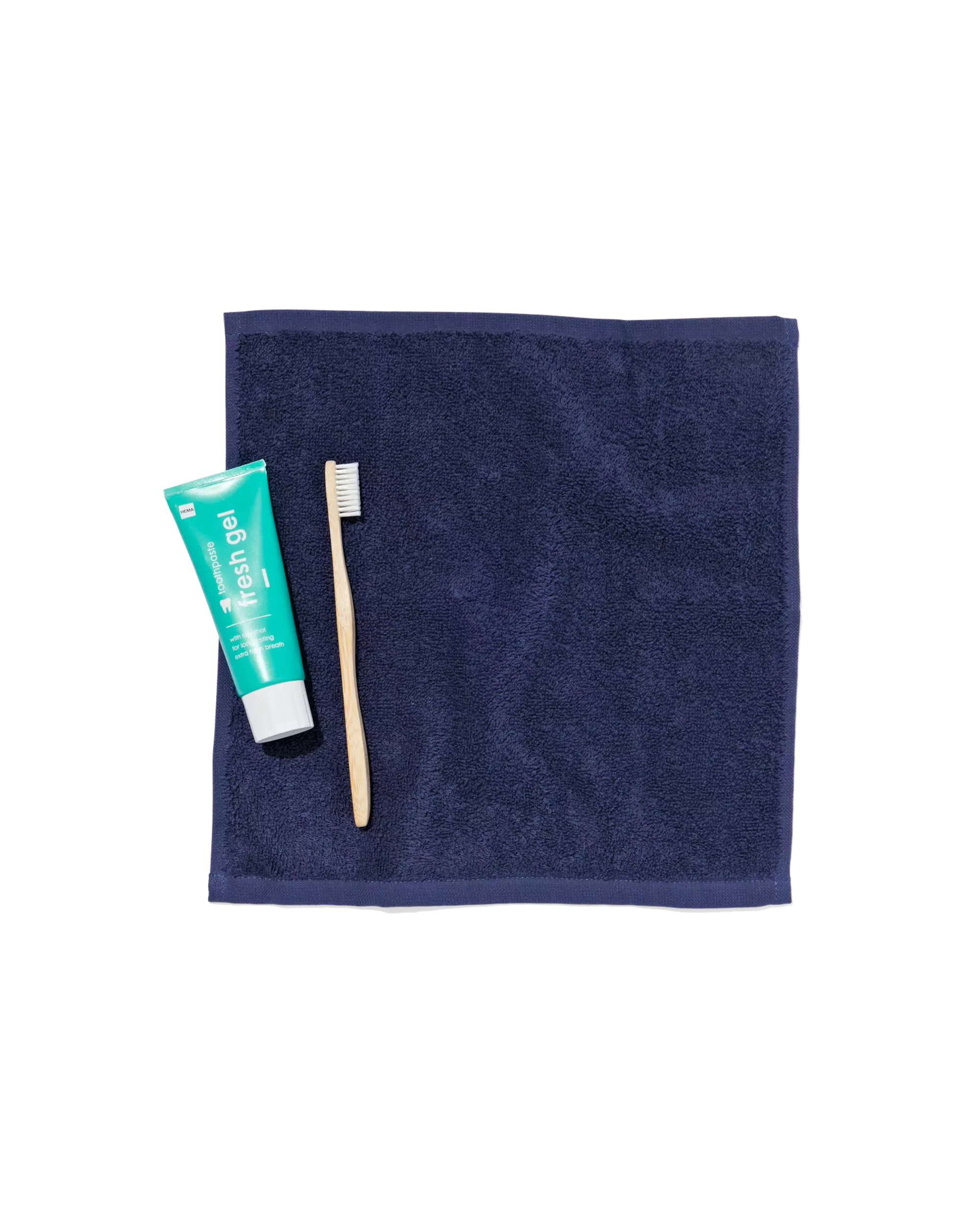 4 serviettes pour visage 30x30 bleu nuit - qualité épaisse