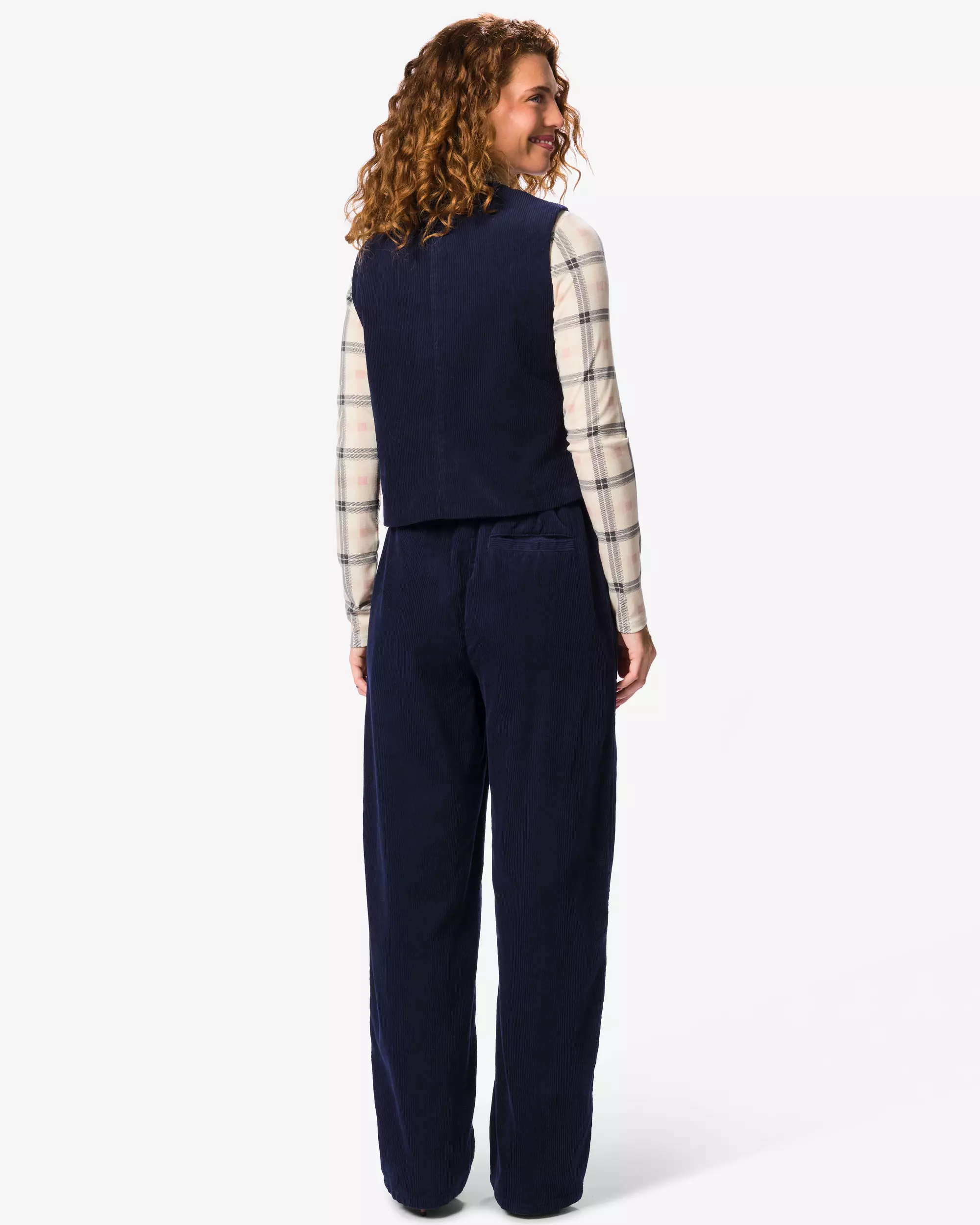 pantalon femme jambes larges côtelé