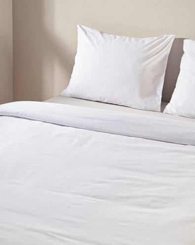 housse de couette 140 x 200/220 cm, percale de coton h&ocirc;tel blanc - 5790215 - HEMA