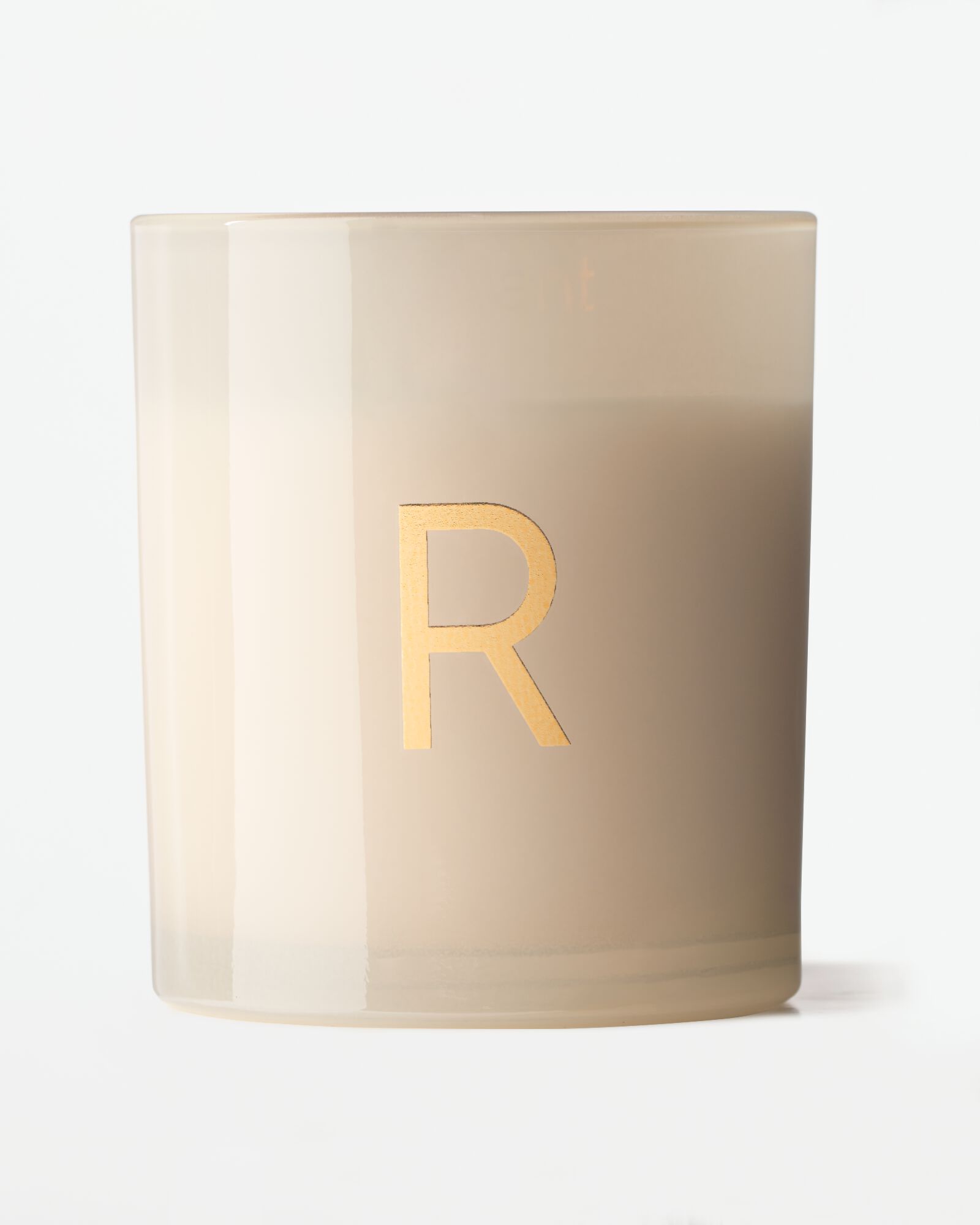 bougie en verre &Oslash;8x9cm lettre R R bougie en verre - 61102677 - HEMA