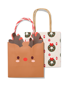 sac cadeau S 21,5 x 12,5 cm rennes couronne - 2 pièces