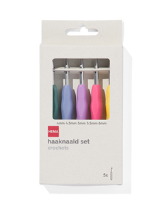 5er-Pack Häkelnadeln, 4 + 4.5 + 5 + 5.5 + 6