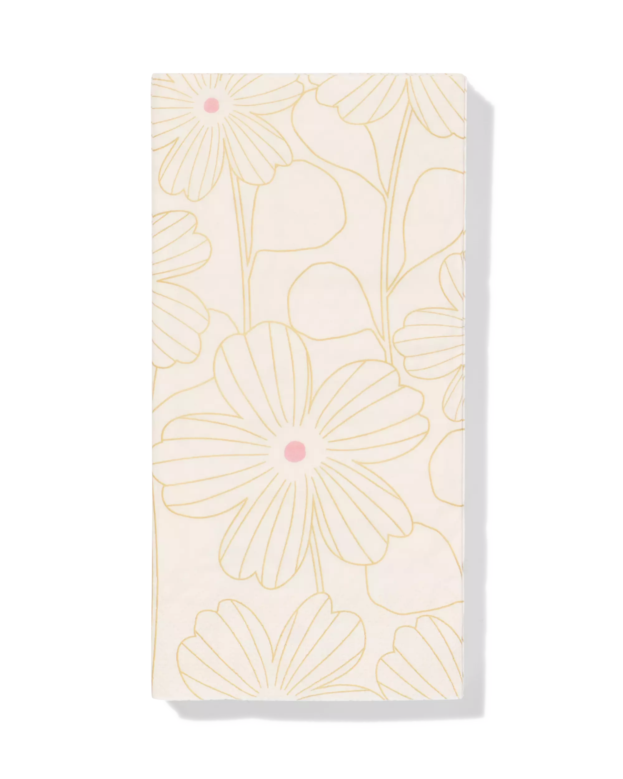 Servietten 33 × 18 cm, floral, Gold – 12 Stück