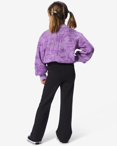 kinderlegging bootcut rib zwart zwart - 30872726BLACK - HEMA