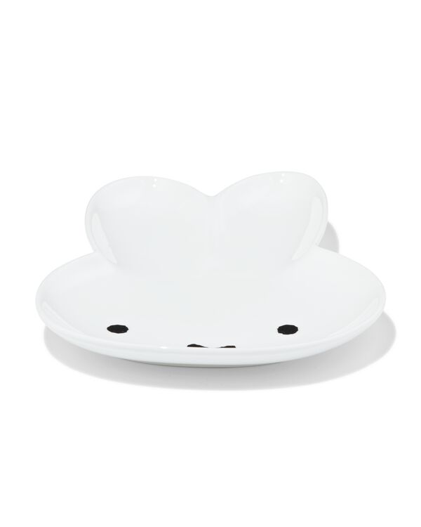 assiette &agrave; g&acirc;teau miffy 20,8 x 14,8 cm c&eacute;ramique blanche - 60410424 - HEMA