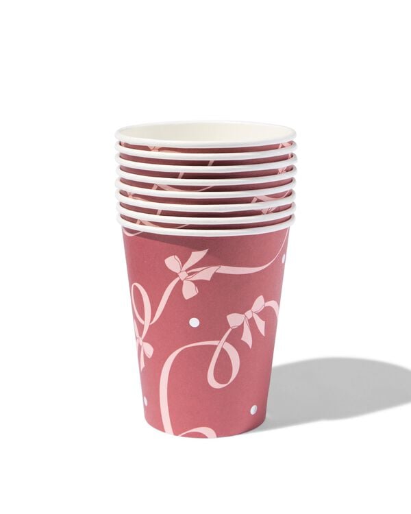 Becher, 9 cm, Pappe, Schleifen &ndash; 8 St&uuml;ck - 25600717 - HEMA