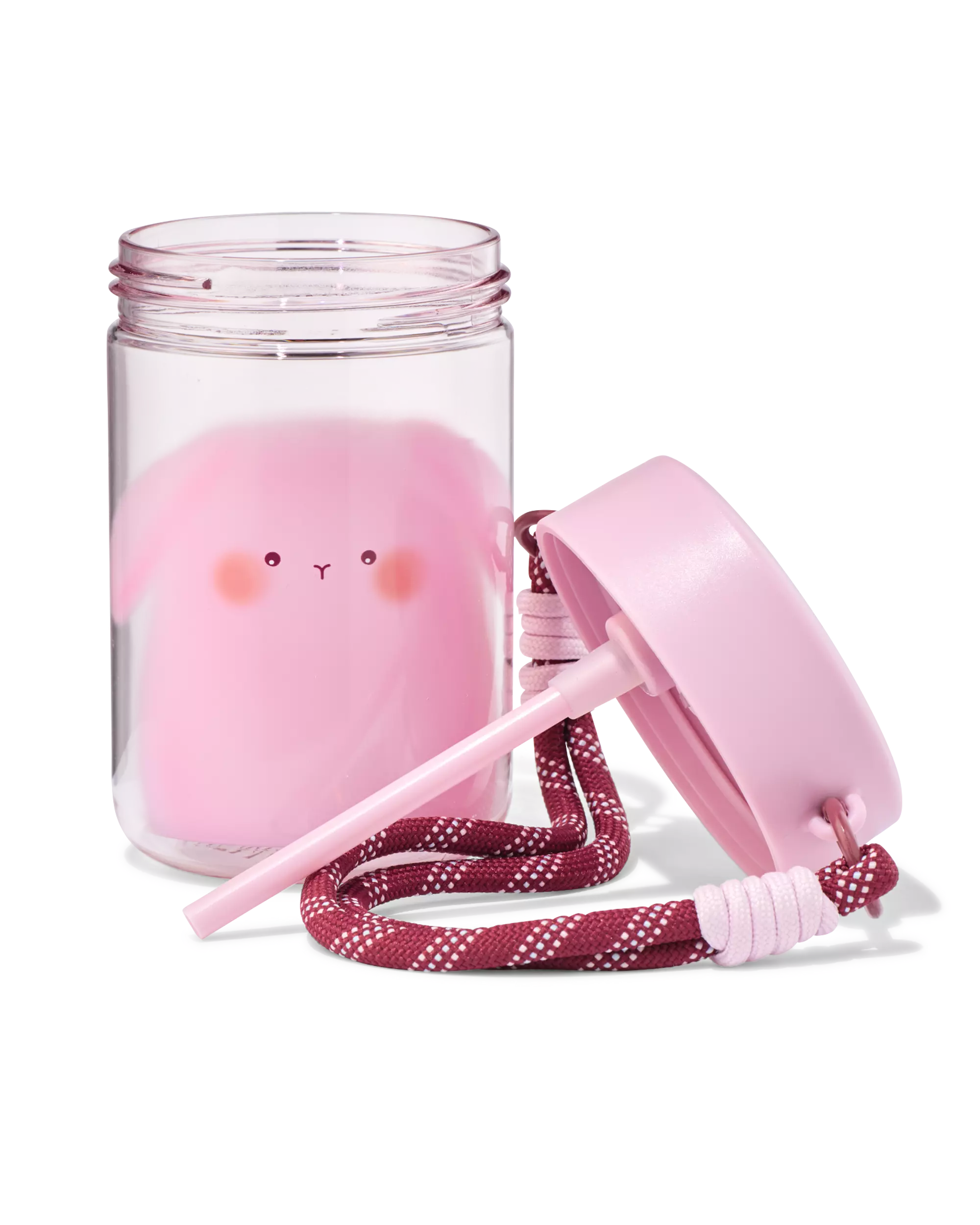 Wasserflasche, 450 ml, mit Armband, Kaninchen